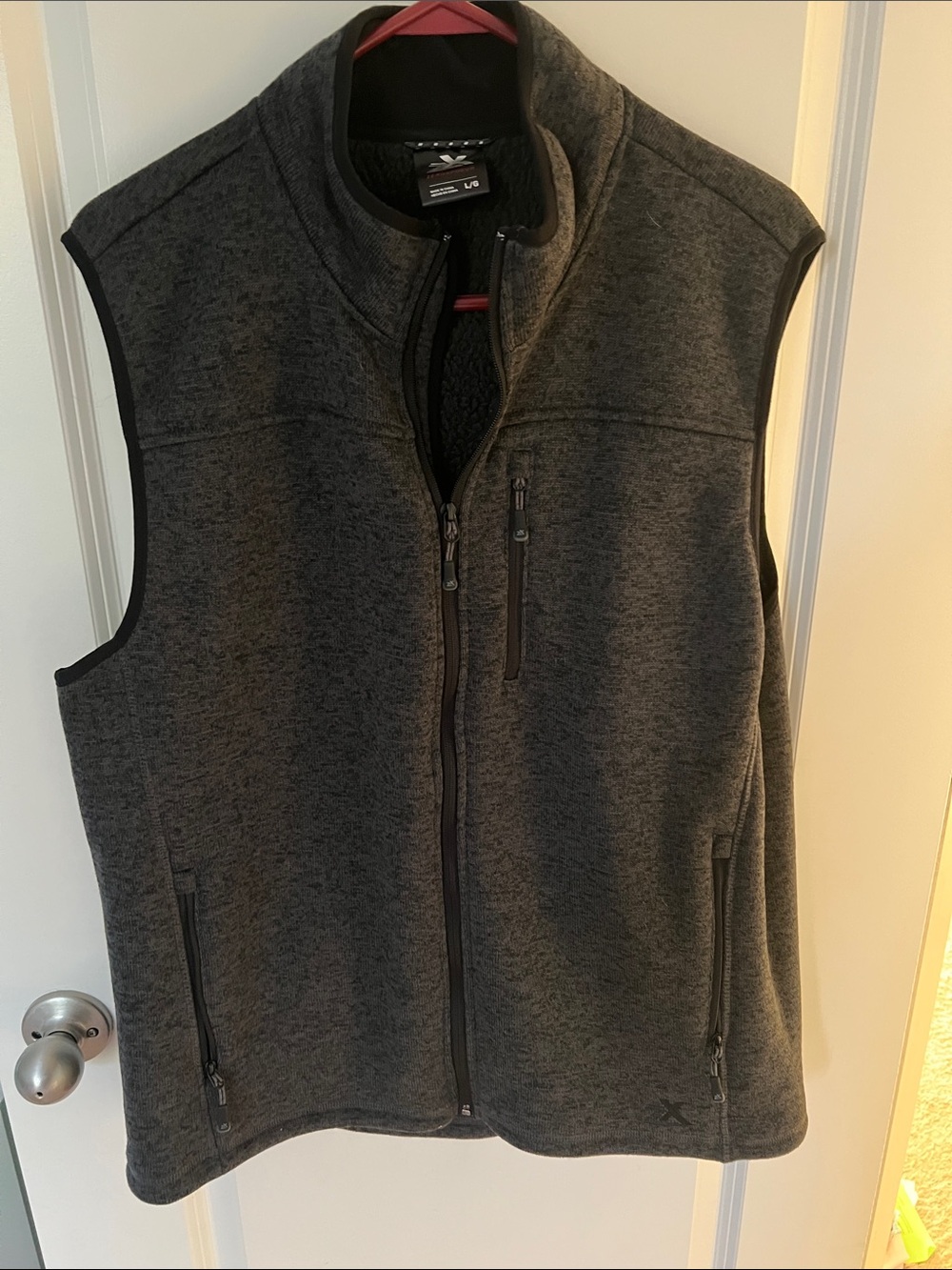 ZeroXposur Men's Charcoal Zip-Up Fleece Vest